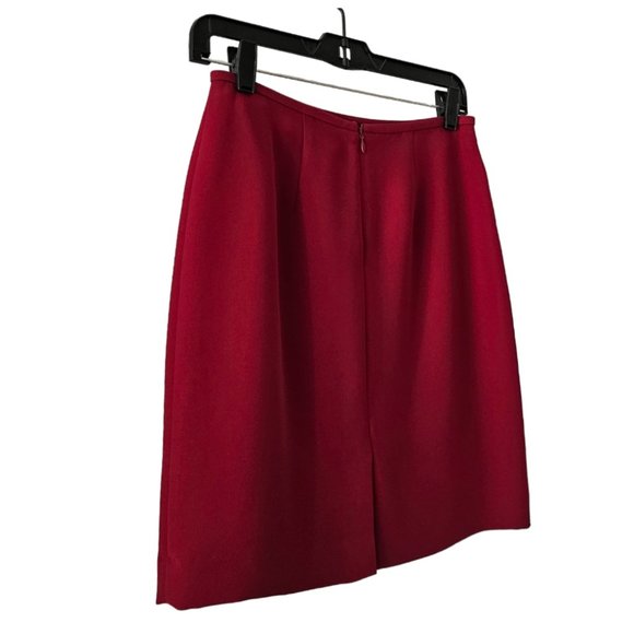 Petite Sophisticate Vintage Pencil Suit Skirt | Like New | 4P | Scarlet Red - Picture 6 of 16